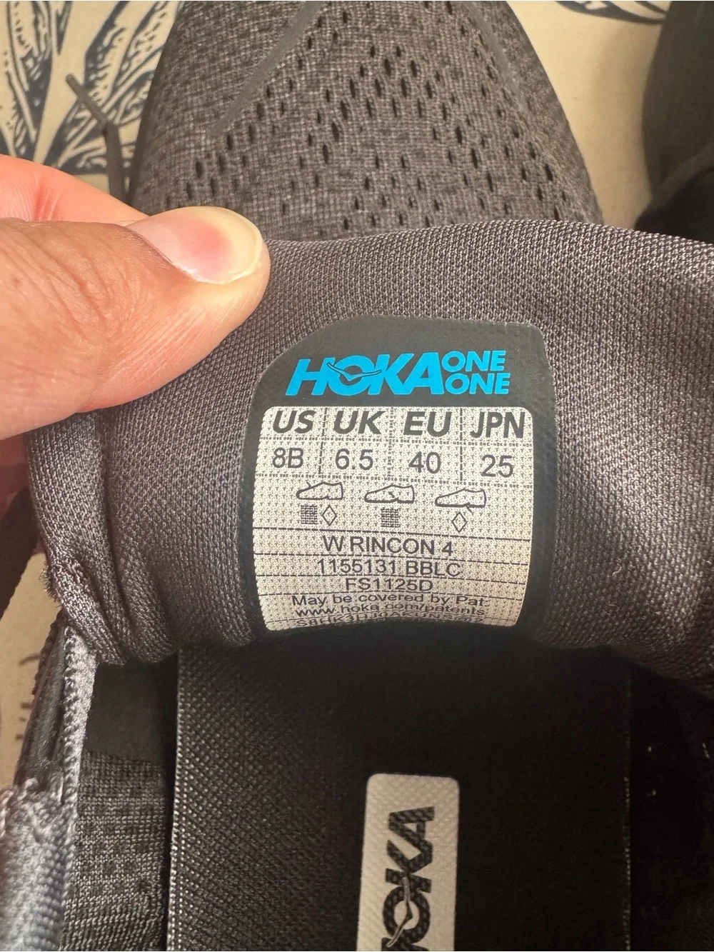 Hoka One One Black Athletic Running Shoes
